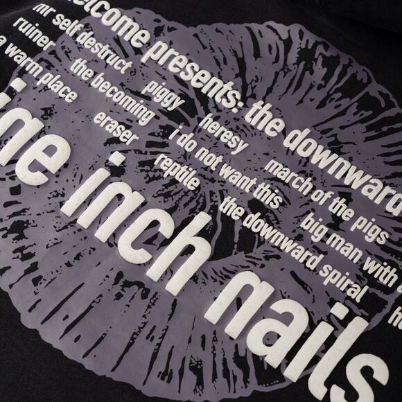 Welcome x Nine Inch Nails Eraser Puff Hoodie Sweatshirt L LARGE - New RARE - Picture 5 of 11